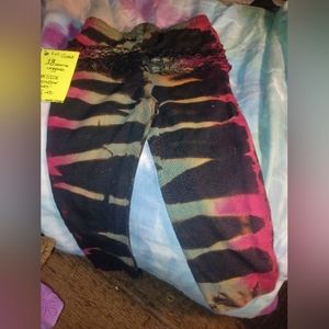 Brand new,  never worn reverse Tie Dye Zebra strips
